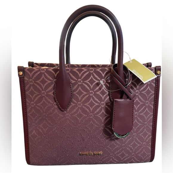 MICHAEL KORS MIRELLA SMALL METALLIC LOGO JACQUARD CROSSBODY BAG - Picture 5 of 5